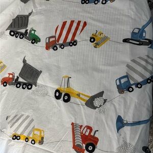 Pottery Barn Kids Construction Full Flat Sheet